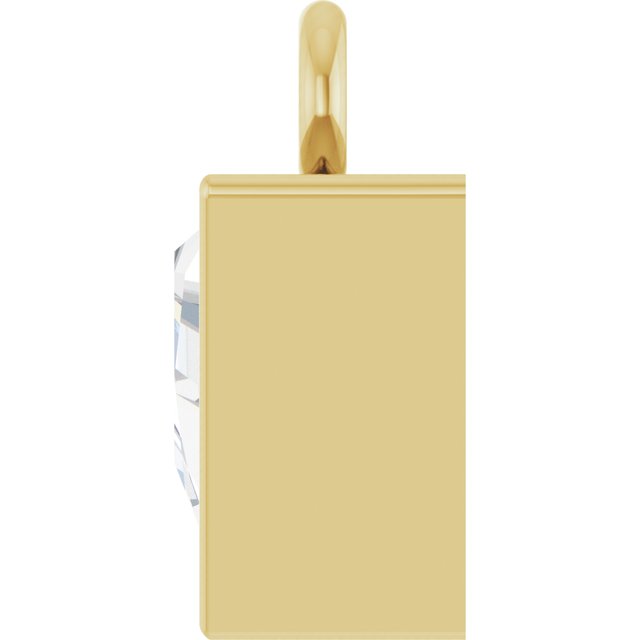 1/6 CT Natural Diamond Dangle, 5.8 mm x 6.82 mm