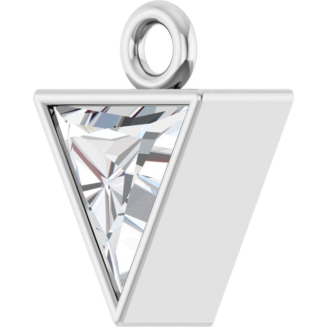 1/6 CT Natural Diamond Dangle, 5.8 mm x 6.82 mm