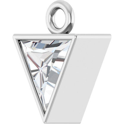 1/6 CT Natural Diamond Dangle, 5.8 mm x 6.82 mm