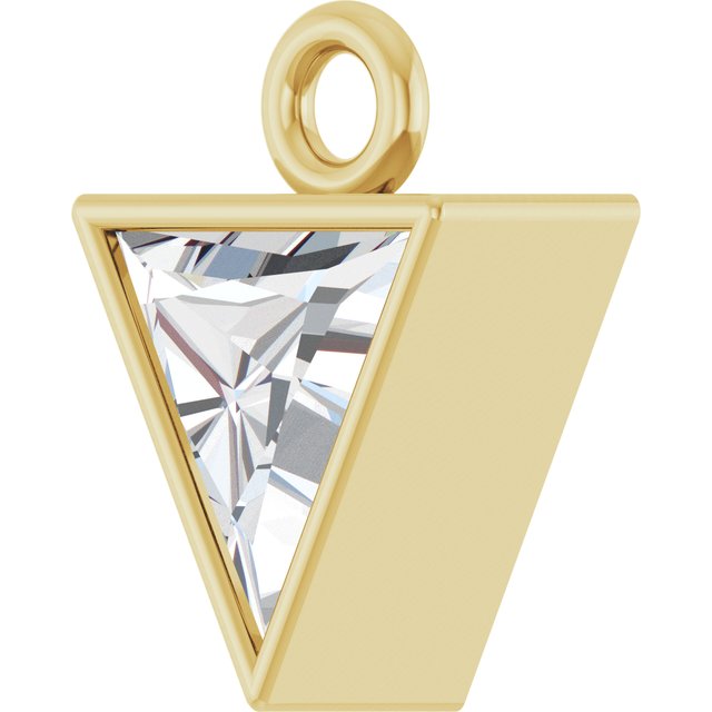 1/6 CT Natural Diamond Dangle, 5.8 mm x 6.82 mm