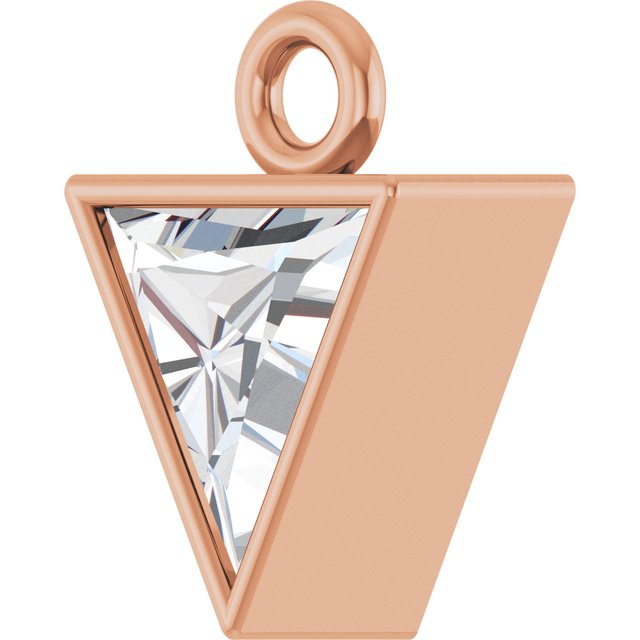 1/6 CT Natural Diamond Dangle, 5.8 mm x 6.82 mm