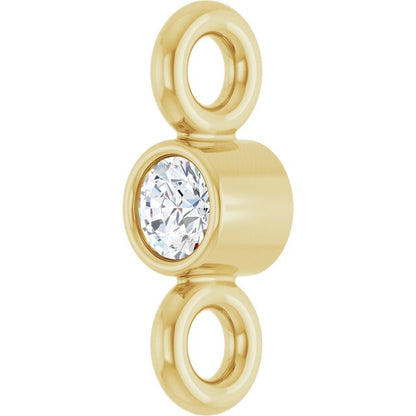 .015 CT Natural Diamond Link, 2.06 mm x 6.22