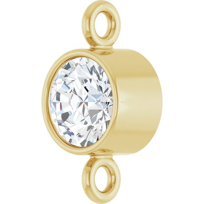 1/5 CT Lab-Grown Diamond Bezel-Set Link, 4.57 mm x 8.74 mm