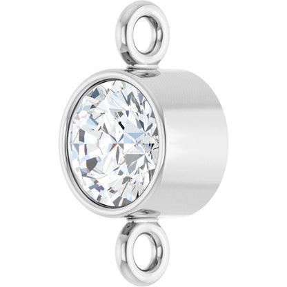 1/5 CT Lab-Grown Diamond Bezel-Set Link, 4.57 mm x 8.74 mm