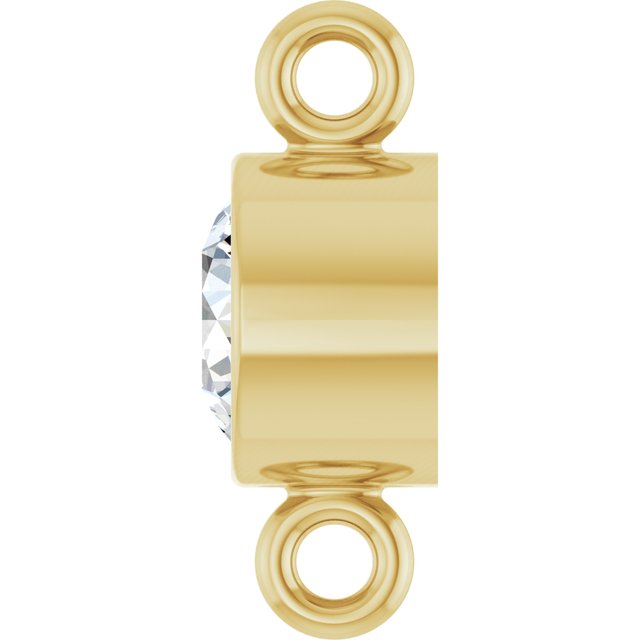 1/5 CT Lab-Grown Diamond Bezel-Set Link, 4.57 mm x 8.74 mm