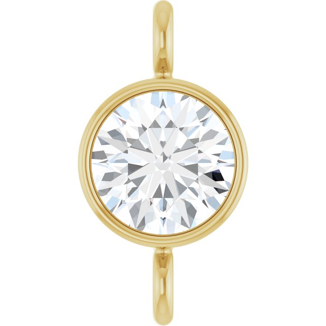 1/5 CT Lab-Grown Diamond Bezel-Set Link, 4.57 mm x 8.74 mm