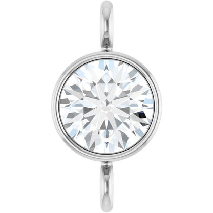 1/5 CT Lab-Grown Diamond Bezel-Set Link, 4.57 mm x 8.74 mm