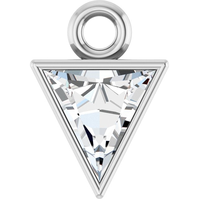 1/8 CT Natural Diamond Dangle, 5.24 mm x 6.34 mm