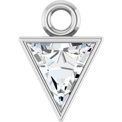 1/8 CT Natural Diamond Dangle, 5.24 mm x 6.34 mm
