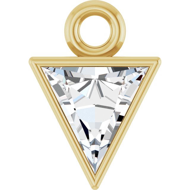 1/8 CT Natural Diamond Dangle, 5.24 mm x 6.34 mm