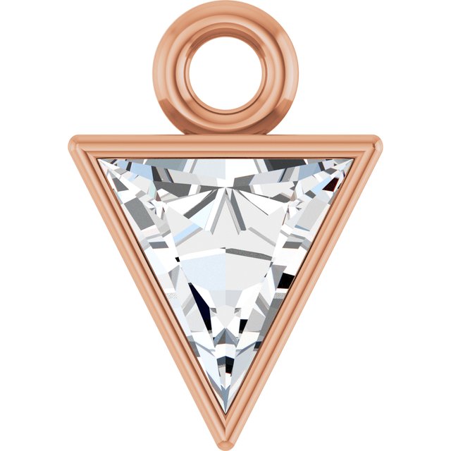 1/8 CT Natural Diamond Dangle, 5.24 mm x 6.34 mm