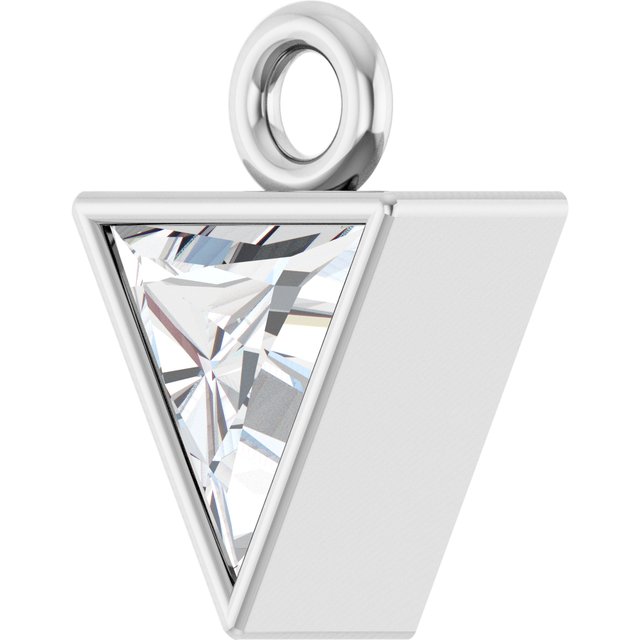 1/8 CT Natural Diamond Dangle, 5.24 mm x 6.34 mm