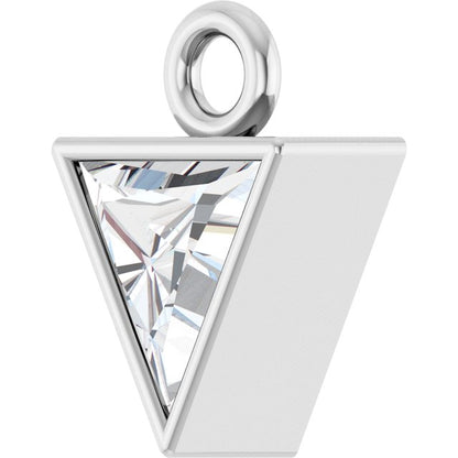 1/8 CT Natural Diamond Dangle, 5.24 mm x 6.34 mm
