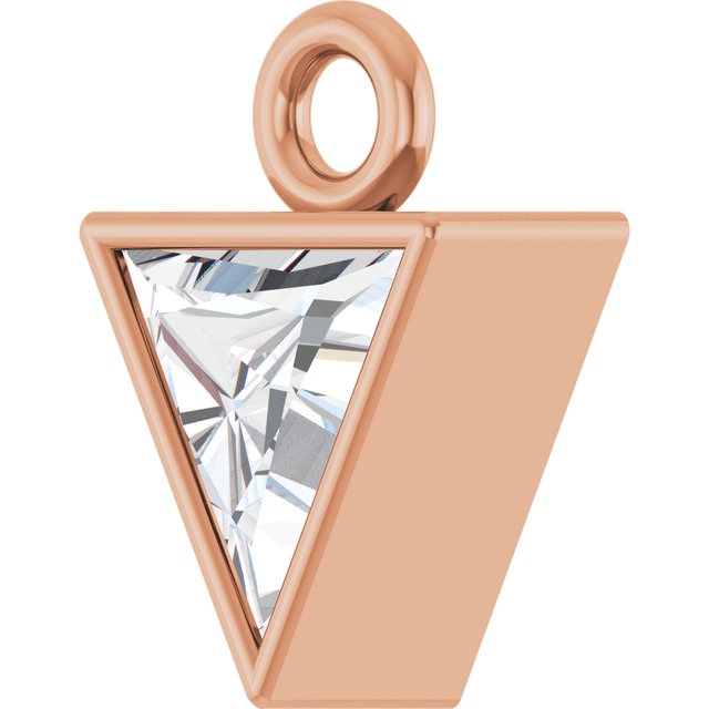 1/8 CT Natural Diamond Dangle, 5.24 mm x 6.34 mm