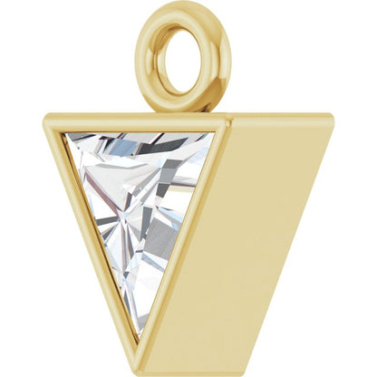 1/8 CT Natural Diamond Dangle, 5.24 mm x 6.34 mm