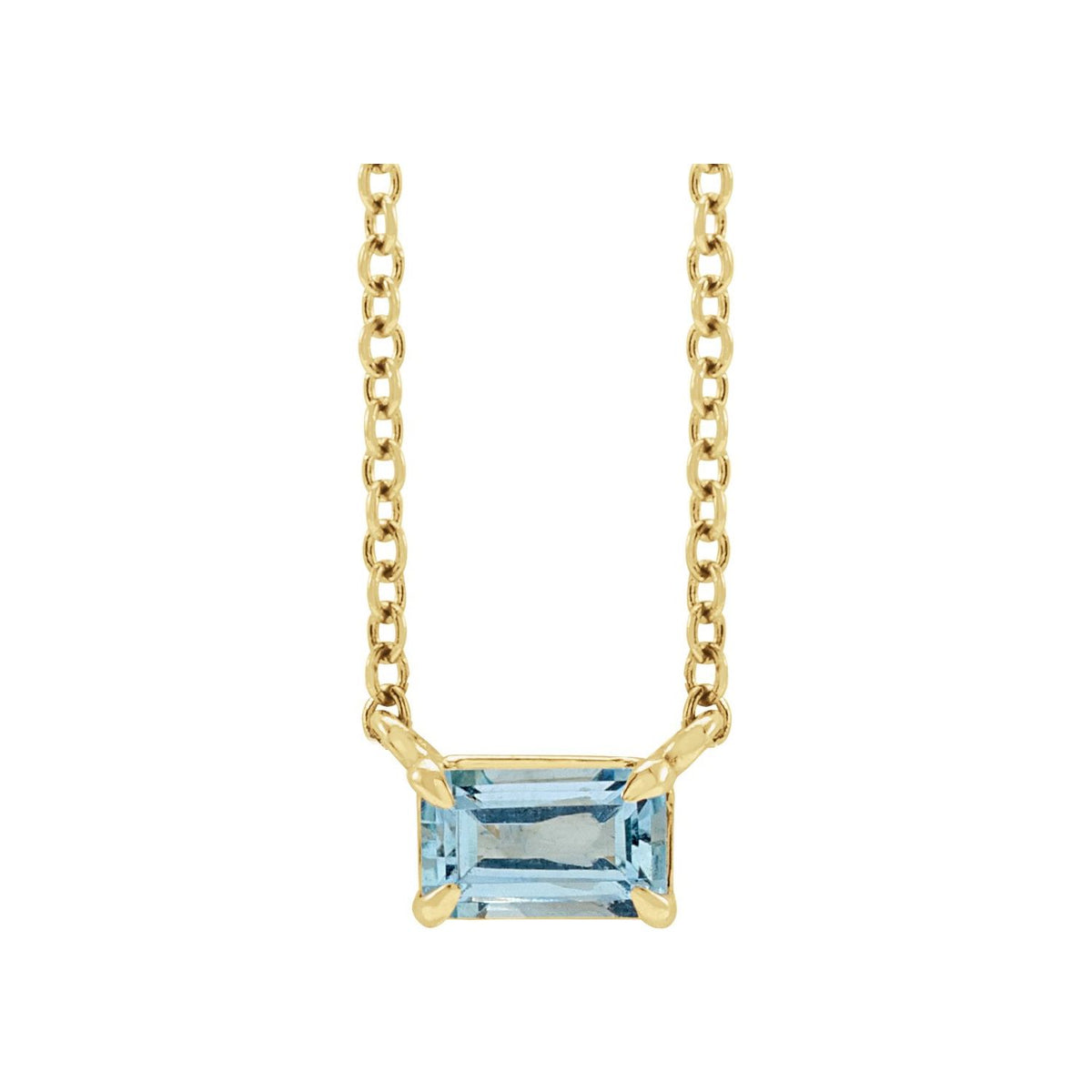 Natural Aquamarine 18" Necklace