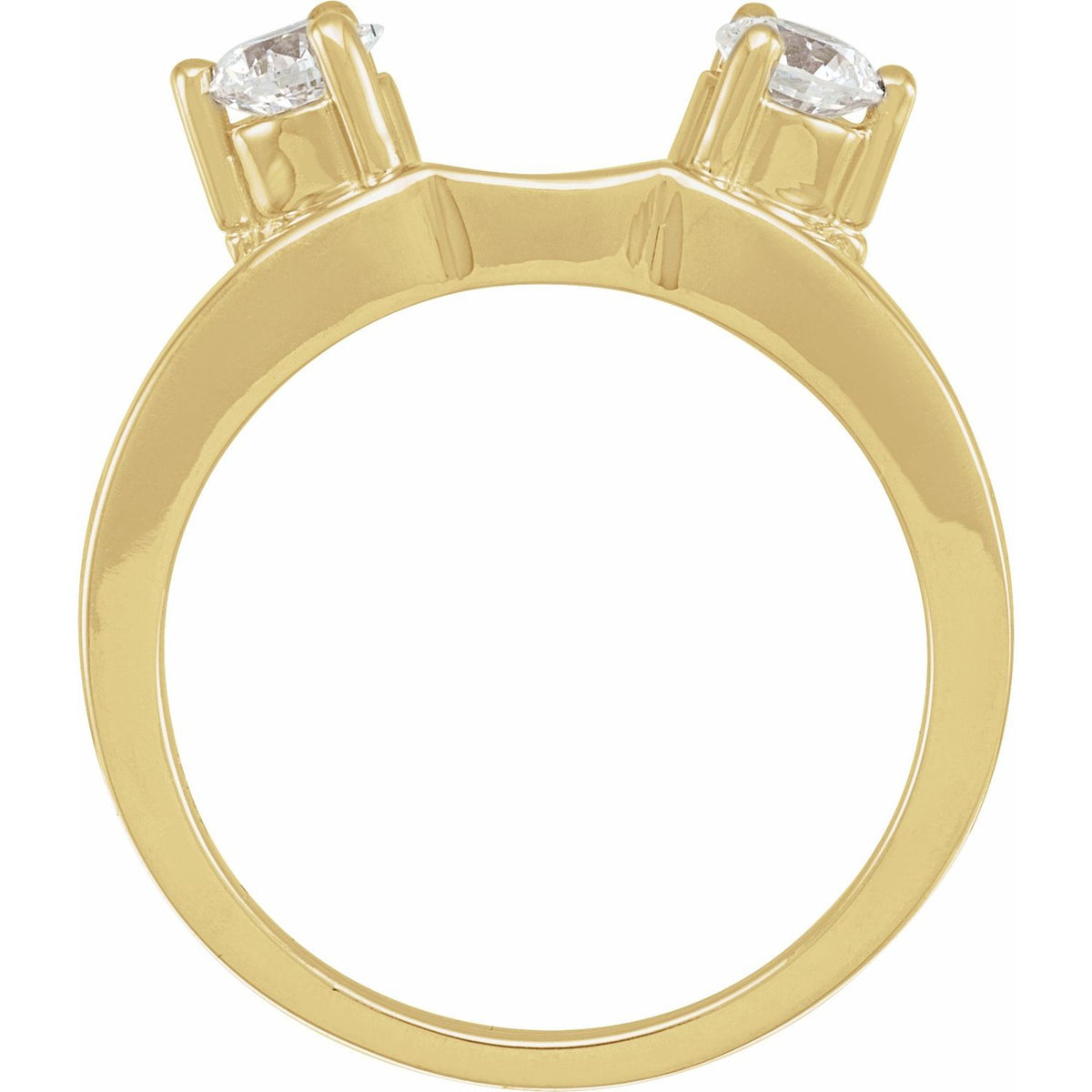 14K Yellow Gold 1/2 CTW Natural Diamond Wrap-Style Ring Enhancer
