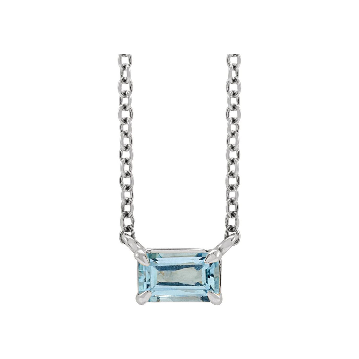 Natural Aquamarine 18" Necklace