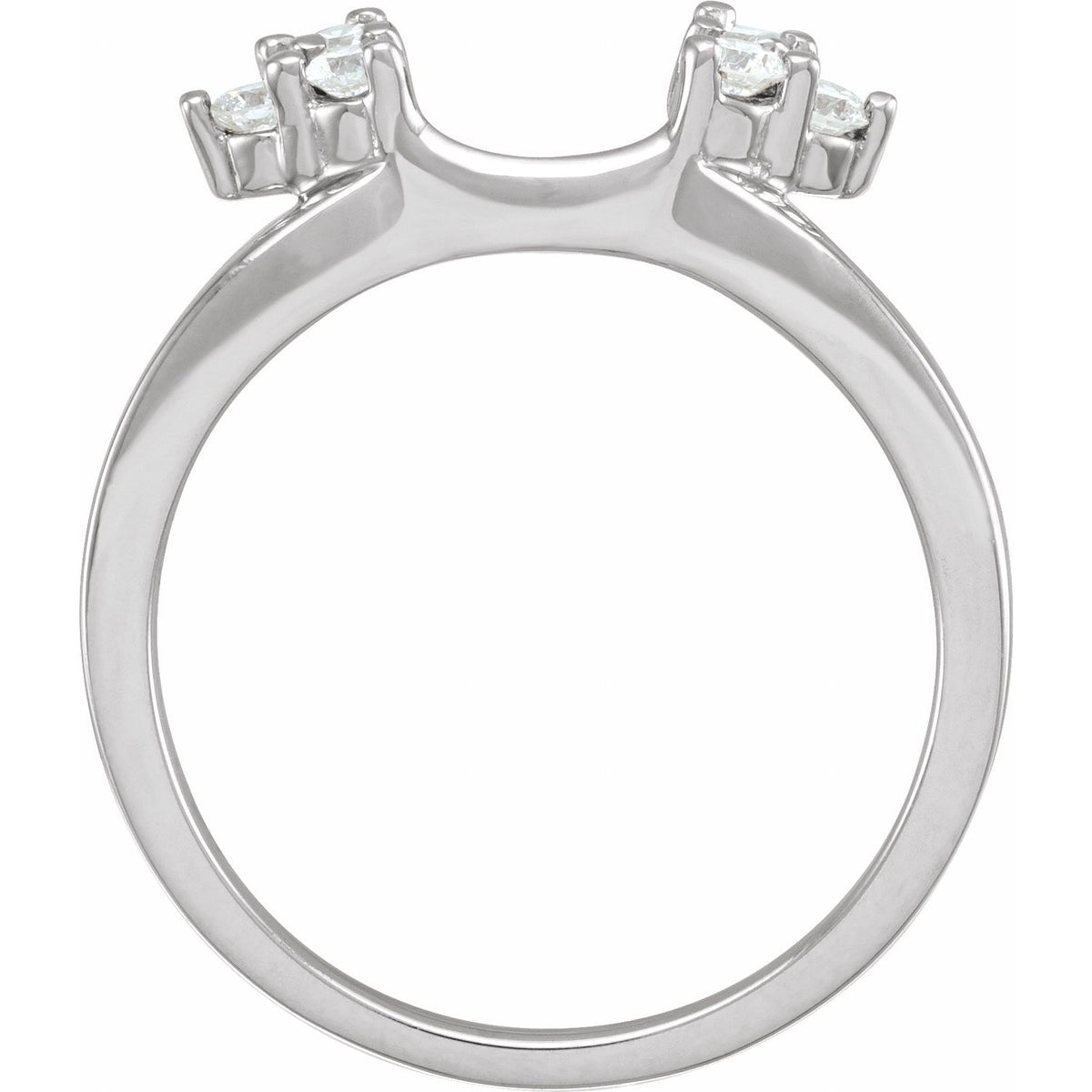 14K White Gold 1/4 CTW Natural Diamond Wrap-Style Enhancer Ring