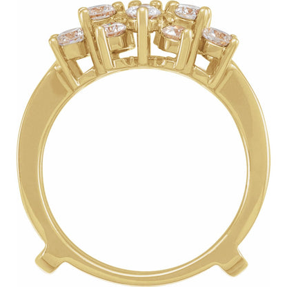14K Yellow Gold 1 1/4 CTW Natural Diamond Ring Guard