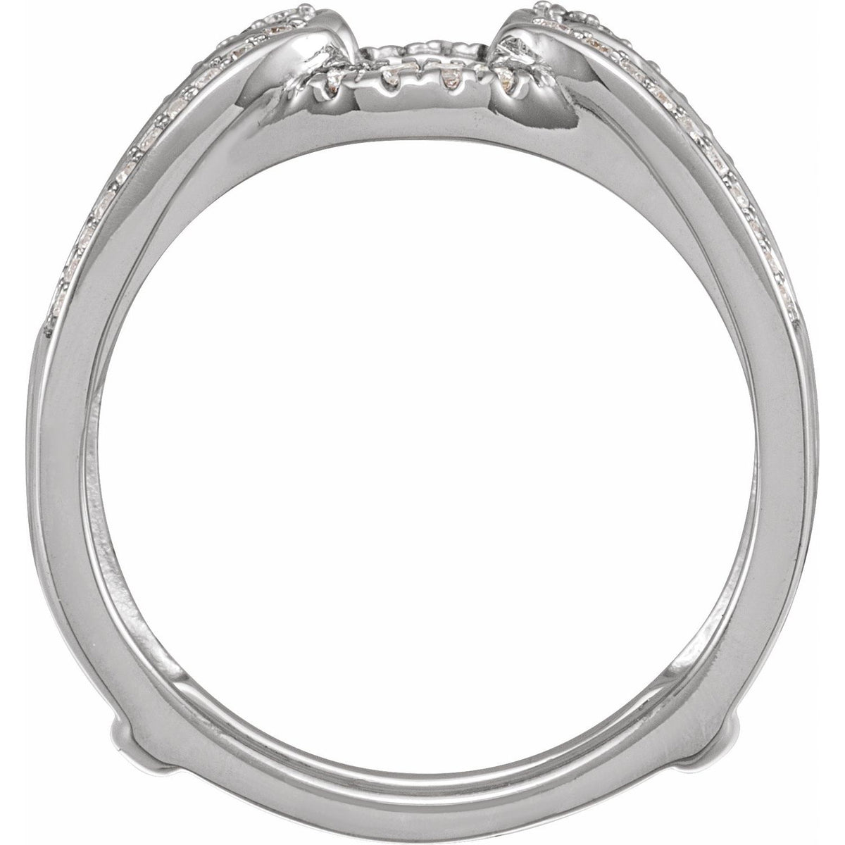 1/3 CTW Natural Diamond Ring Guard, Criss-Cross