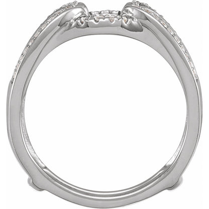 1/3 CTW Natural Diamond Ring Guard, Criss-Cross