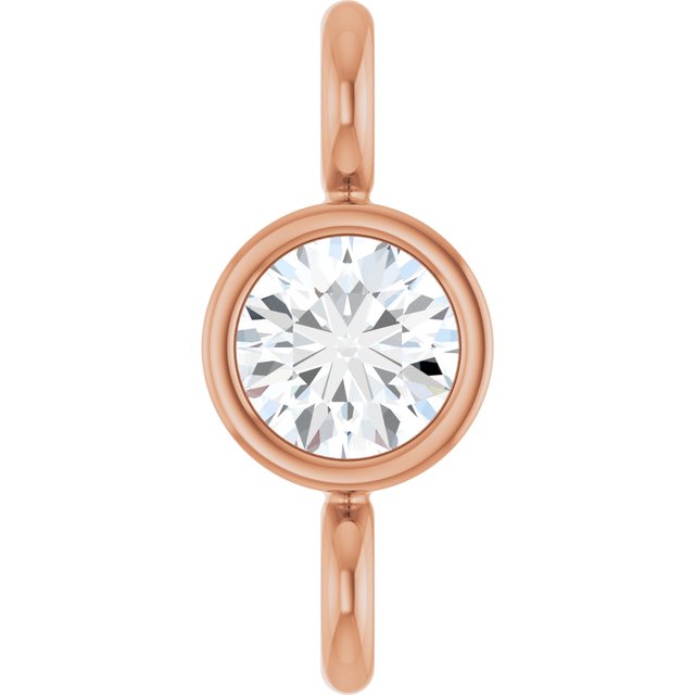 .04 CT Lab-Grown Diamond Bezel-Set Link, 3.02 mm x 7.19 mm