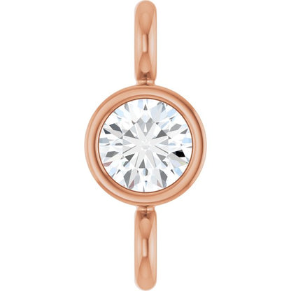 .04 CT Lab-Grown Diamond Bezel-Set Link, 3.02 mm x 7.19 mm
