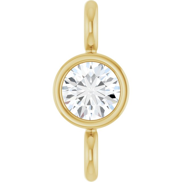 .04 CT Lab-Grown Diamond Bezel-Set Link, 3.02 mm x 7.19 mm