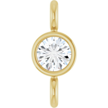 .04 CT Lab-Grown Diamond Bezel-Set Link, 3.02 mm x 7.19 mm