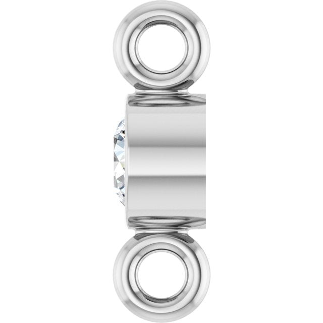 .04 CT Lab-Grown Diamond Bezel-Set Link, 3.02 mm x 7.19 mm