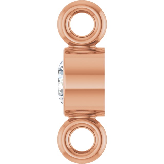 .04 CT Lab-Grown Diamond Bezel-Set Link, 3.02 mm x 7.19 mm
