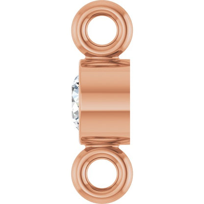 .04 CT Lab-Grown Diamond Bezel-Set Link, 3.02 mm x 7.19 mm