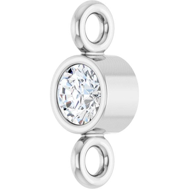 .04 CT Lab-Grown Diamond Bezel-Set Link, 3.02 mm x 7.19 mm