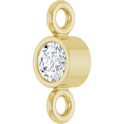 .04 CT Lab-Grown Diamond Bezel-Set Link, 3.02 mm x 7.19 mm