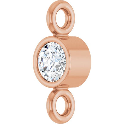 .04 CT Lab-Grown Diamond Bezel-Set Link, 3.02 mm x 7.19 mm