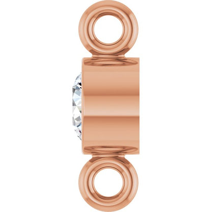 .07 CT Lab-Grown Diamond Bezel-Set Link, 3.53 mm x 7.7 mm