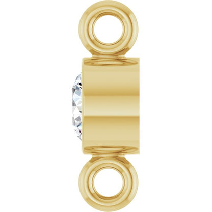 .07 CT Lab-Grown Diamond Bezel-Set Link, 3.53 mm x 7.7 mm