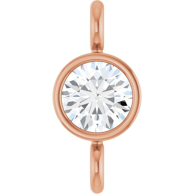.07 CT Lab-Grown Diamond Bezel-Set Link, 3.53 mm x 7.7 mm
