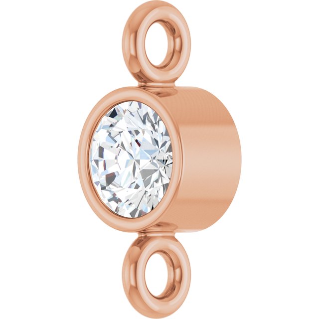 .07 CT Lab-Grown Diamond Bezel-Set Link, 3.53 mm x 7.7 mm