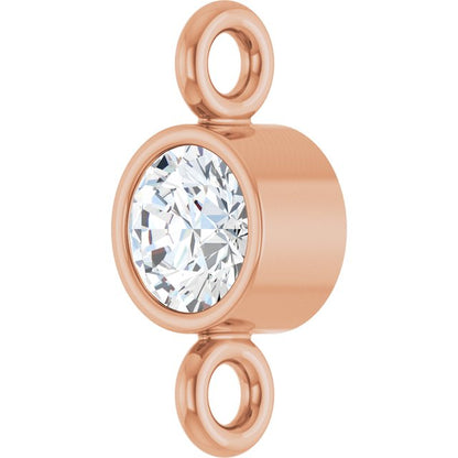.07 CT Lab-Grown Diamond Bezel-Set Link, 3.53 mm x 7.7 mm