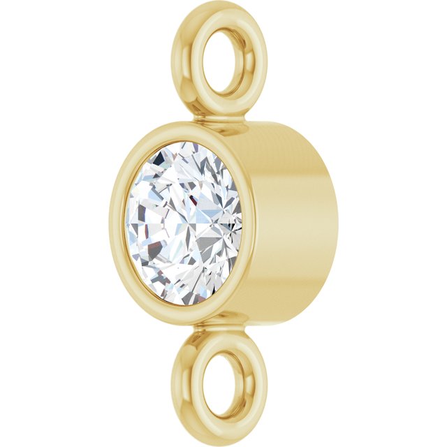 .07 CT Lab-Grown Diamond Bezel-Set Link, 3.53 mm x 7.7 mm