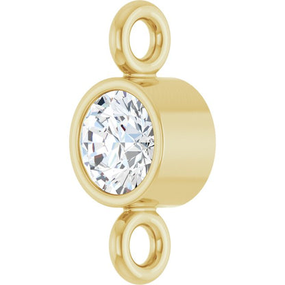 .07 CT Lab-Grown Diamond Bezel-Set Link, 3.53 mm x 7.7 mm