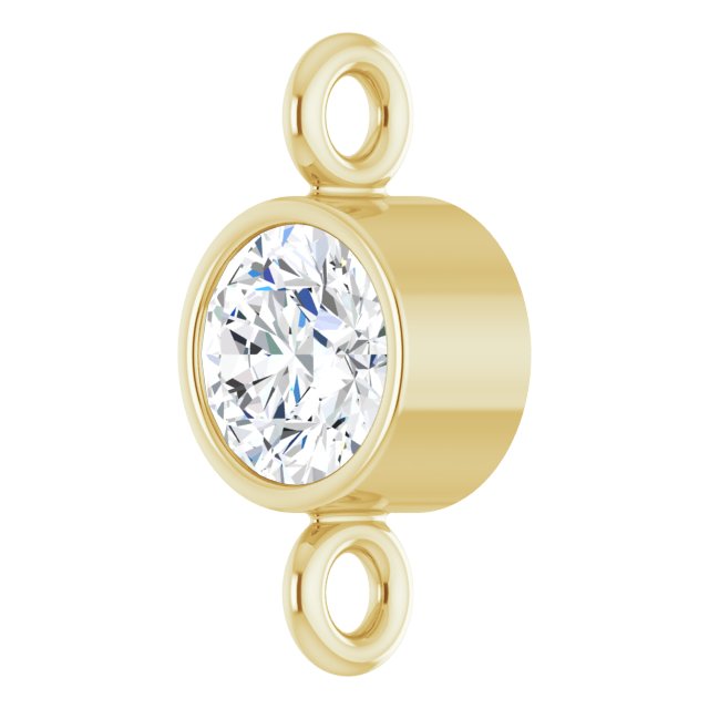 1/8 CT Lab-Grown Diamond Bezel-Set Link, 4.04 mm x 8.2 mm