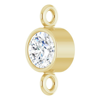 1/8 CT Lab-Grown Diamond Bezel-Set Link, 4.04 mm x 8.2 mm