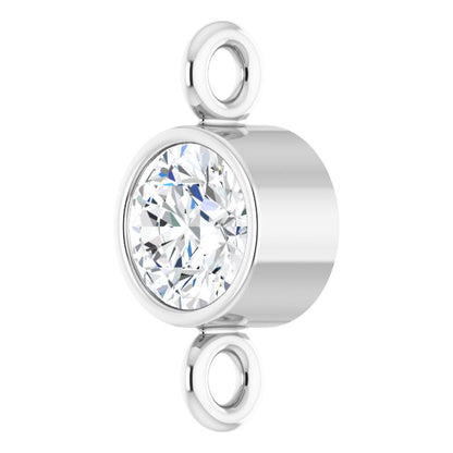 1/8 CT Lab-Grown Diamond Bezel-Set Link, 4.04 mm x 8.2 mm