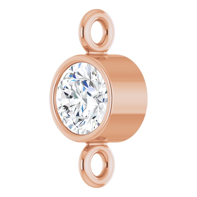1/8 CT Lab-Grown Diamond Bezel-Set Link, 4.04 mm x 8.2 mm