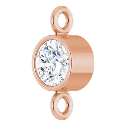 1/8 CT Lab-Grown Diamond Bezel-Set Link, 4.04 mm x 8.2 mm