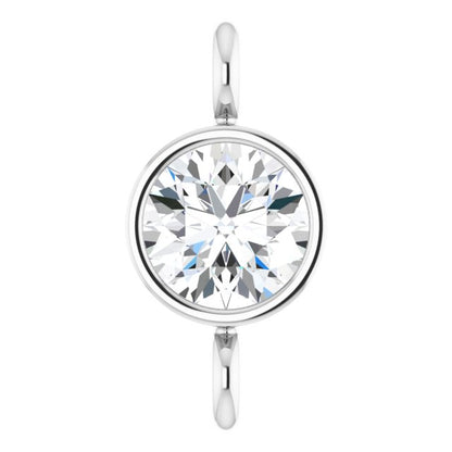 1/8 CT Lab-Grown Diamond Bezel-Set Link, 4.04 mm x 8.2 mm