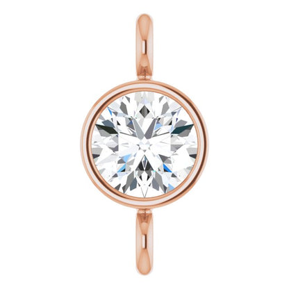 1/8 CT Lab-Grown Diamond Bezel-Set Link, 4.04 mm x 8.2 mm